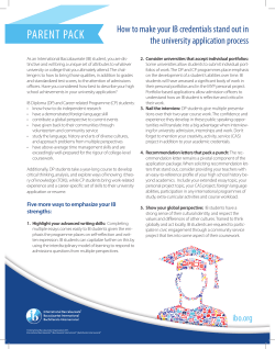 How to Make your IB Credentials Stand out on your College Application