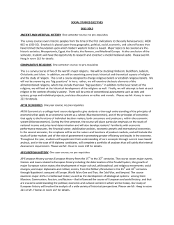 List of electives in Social Studies