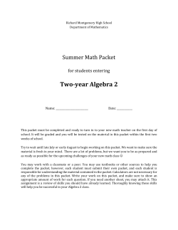 Algebra 2 (Two Year)