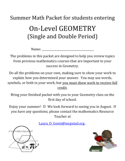 Geometry (Single and Double Period)