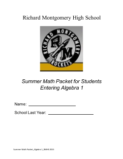 Algebra 1