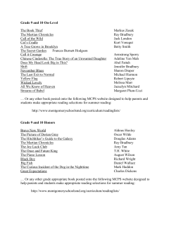 Grade 10 On-Level Book Recommendations