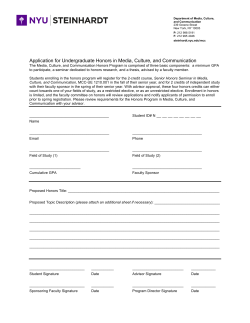 MCCU Honors Application