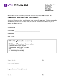 Program Declaration Form