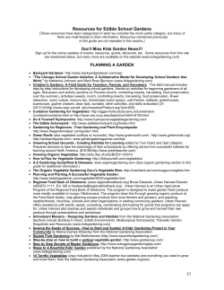 Oklahoma State DEQ Resources for Edible School Gardens