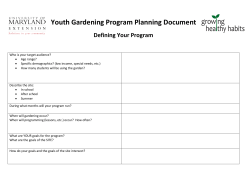 Youth Garden Planning Document