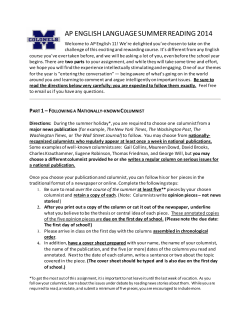 AP Language and Composition Summer Reading&nbsp;&nbsp;