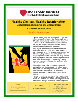 Healthy Choices Healthy Relationship (PDF)