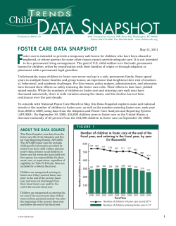 Foster Care Data Snapshot (PDF:905KB/7 pgs)