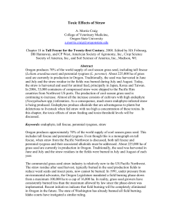 Toxic Effects of Straw