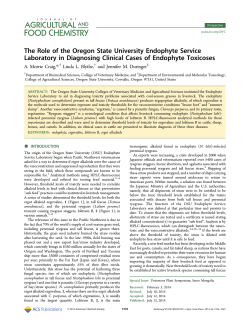 The Role of the OSU Endophyte Service Lab