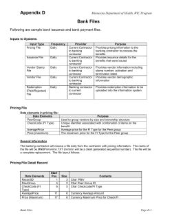 Appendix D - Bank Files (PDF: 128KB/5 pages)