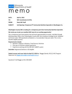 Job Opening: Temporary PT Community Nutrition Specialist in Washington Co. (PDF)