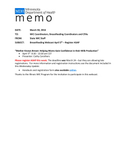 Breastfeeding Webcast April 5th &ndash; Register ASAP (PDF)