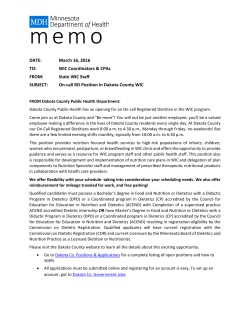 On-call RD Position in Dakota County WIC (PDF)