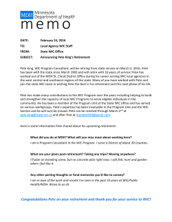 Announcing Pete King&rsquo;s Retirement (PDF)