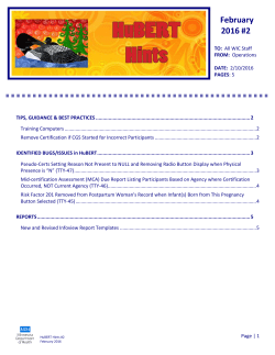 February 2016 HuBERT Hints #2 (PDF)