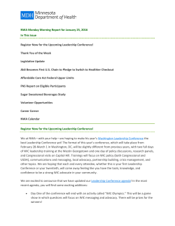 NWA Monday Morning Report for January 25, 2016(PDF: 41KB/5 pages)