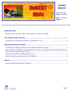 January 2016 HuBERT Hints #1 (PDF)