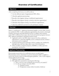Overview of Certification (PDF)