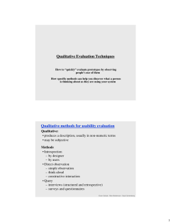 Qualitative Evaluation