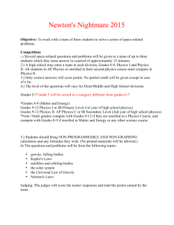 Newton's Nightmare 2015