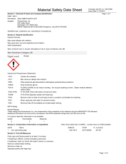 Material Safety Datasheet 03011 (PDF)