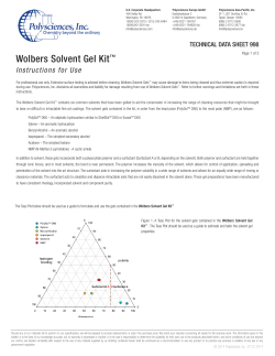 Wolbers Solvent Gel Kit