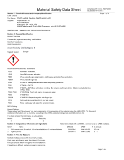 Material Safety Datasheet 01319 (PDF)