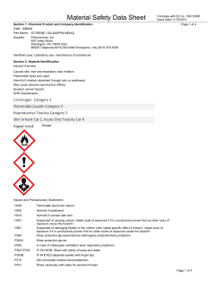 Material Safety Datasheet 00660D (PDF)