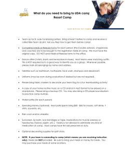 What to Bring to Camp