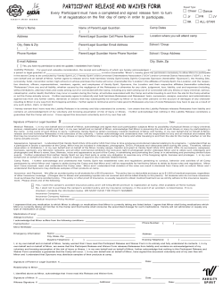 Participant Release and Waiver Form