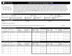 Stern School of Business Cross Registration Form