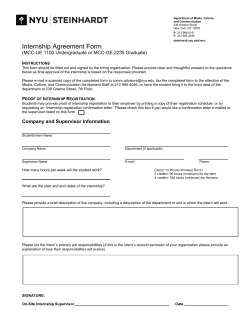 Internship Agreement Form