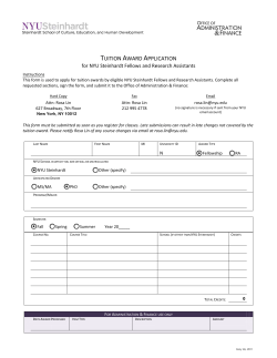 Graduate Student Tuition Award Application