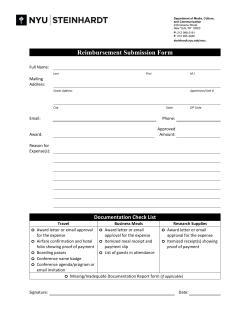 Student Reimbursement Form