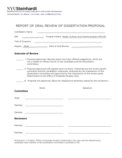 MCC Dissertation Proposal Review Form
