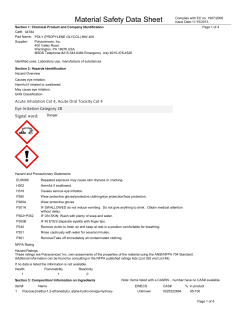 Material Safety Datasheet 04784 (PDF)