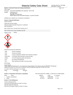 Material Safety Datasheet 00618 (PDF)