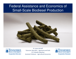 Federal Assistance Programs and Economics