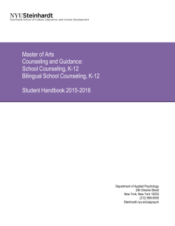 Counseling and Guidance 2015-2016