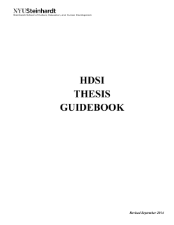 Thesis Guidebook