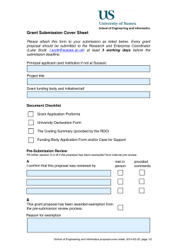 Grant Submission Cover Sheet [PDF 155.09KB]