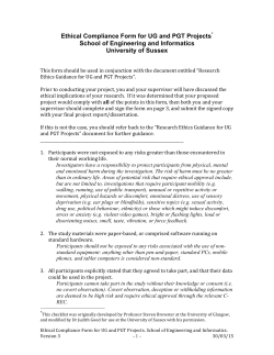 Ethical Compliance Form for UG and PGT Projects [PDF 169.05KB]