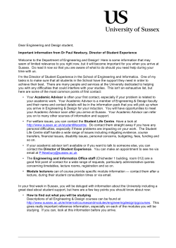 Director of Student Experience - Dr Paul Newbury