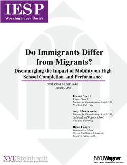 Do Immigrants Differ from Migrants? Disentangling the Impact of Mobility on High School Completion and Performance