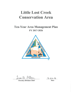 2017 Little Lost Creek Conservation Area Management Plan