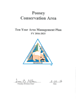 2016 Poosey Conservation Area Management Plan