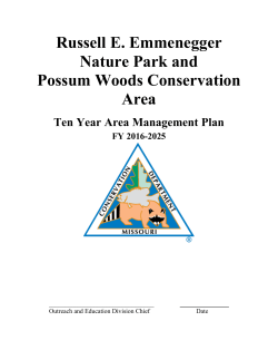 2016 Emmenegger Nature Park and Possum Woods Conservation Area Management Plan