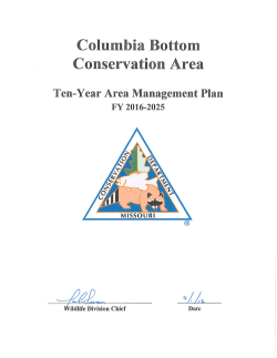 2016 Columbia Bottom Conservation Area Management Plan